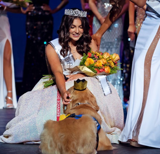 Texas Teen With Epilepsy Wins Pageant Alongside Her Golden Retriever Service Dog