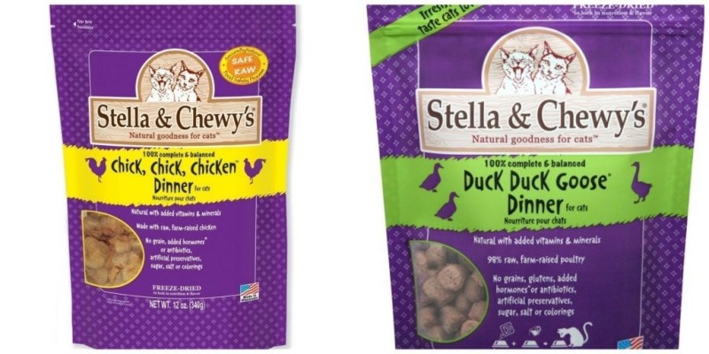 Stella & Chewy’s Recalls Two Cat Formulas