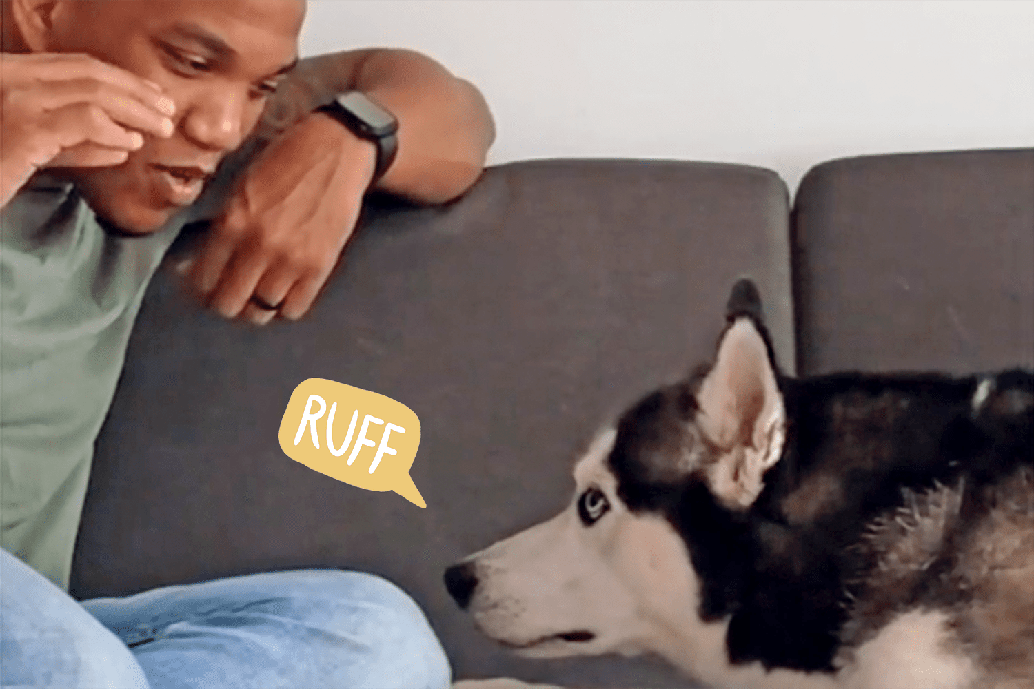 Watch This Dog Dad Teach His Talkative Husky How to Whisper